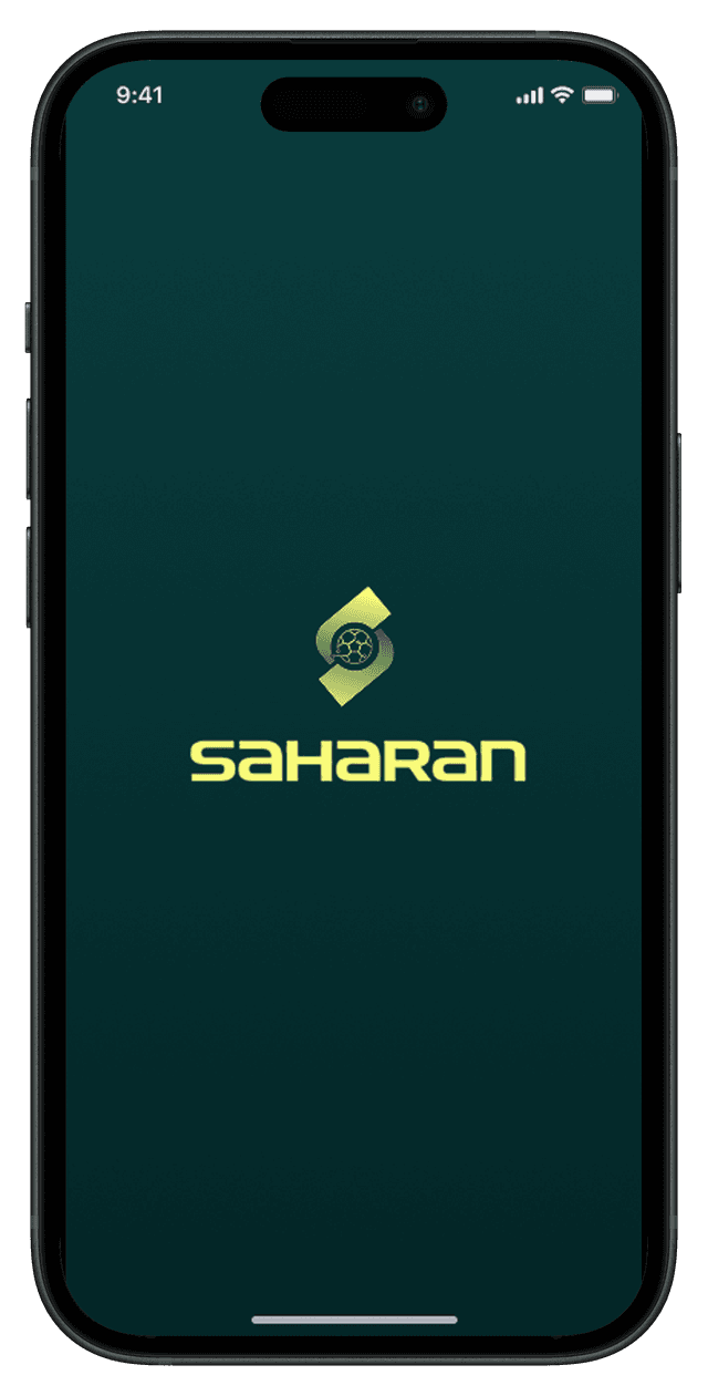 SAHARAN app β splash screen